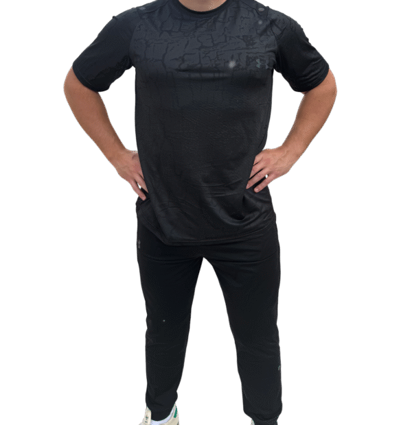 underarmor ensemble t shirt + jogging (shadow dark fluo)