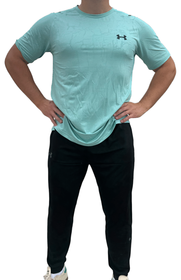 underarmor ensemble t shirt + jogging (shadow blue fluo)