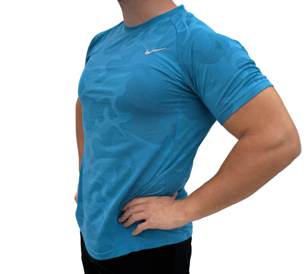 nike t shirt blue camo fit
