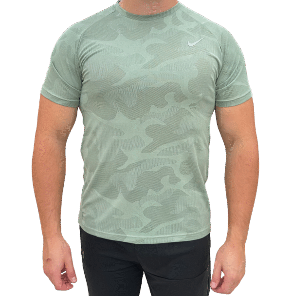 nike t shirt green camo fit