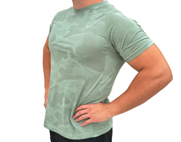 nike t shirt green camo fit