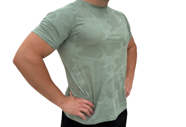 nike t shirt green camo fit
